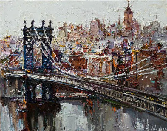 Manhattan Bridge - New York City - Original oil painting (2021)