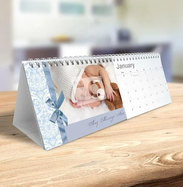 Ribbon Personalised Photo & Text Calendar
