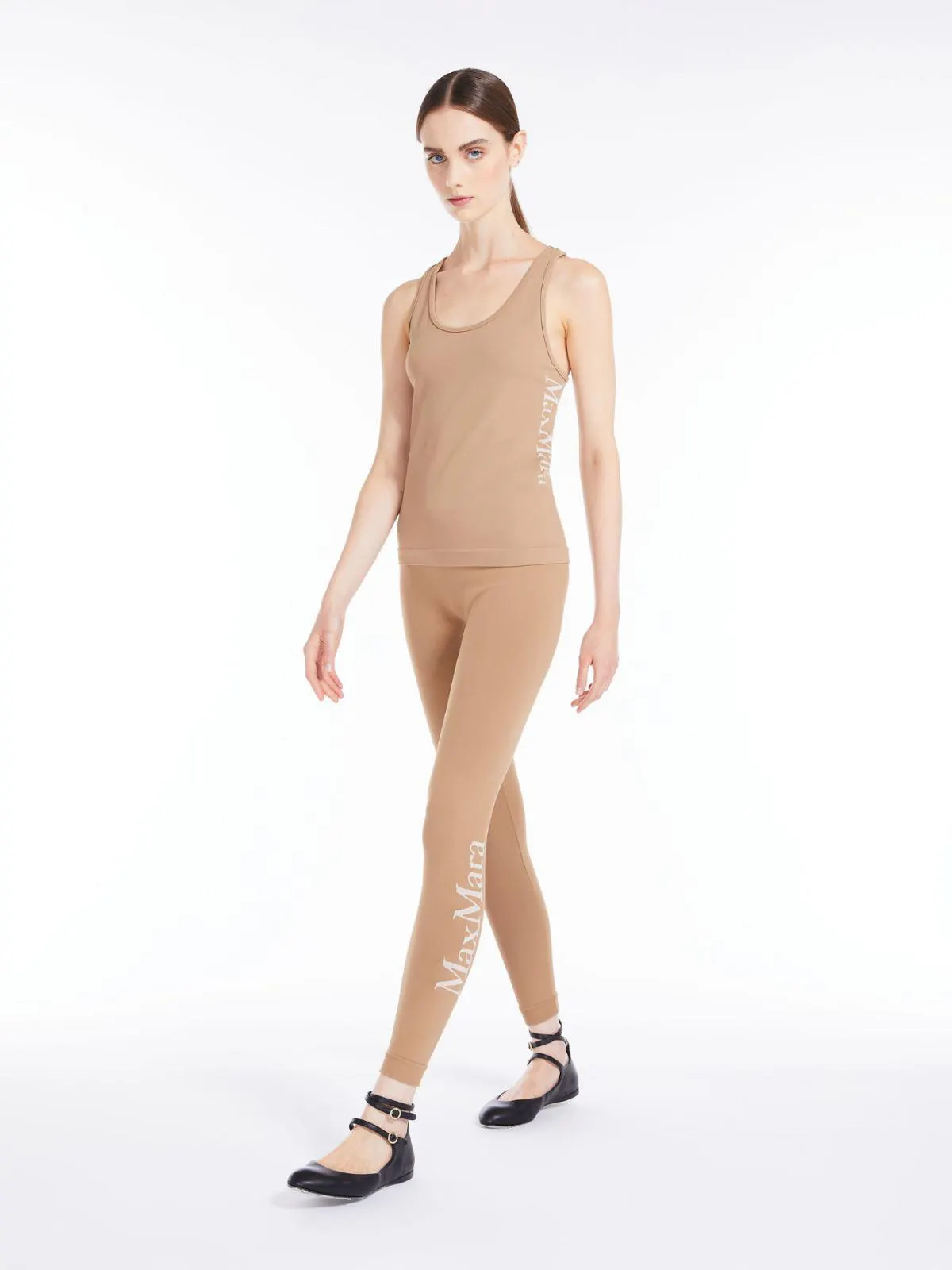 Technical fabric logo leggings