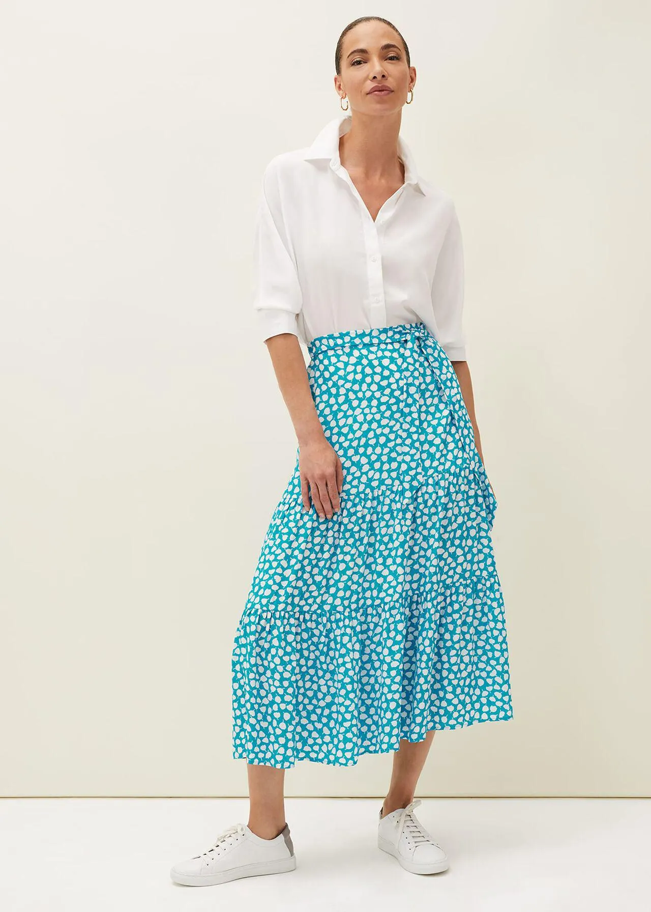Tana Leaf Print Skirt