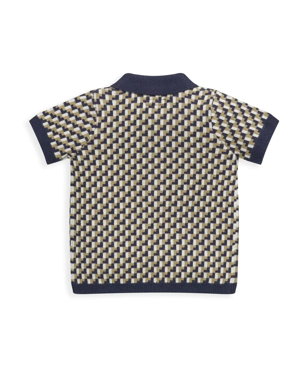 Knit Shortsleeved Polo Shirt - Navy