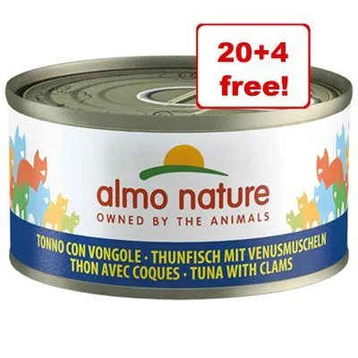 24 x 70g Almo Nature Wet Cat Food - 20 + 4 Free!*