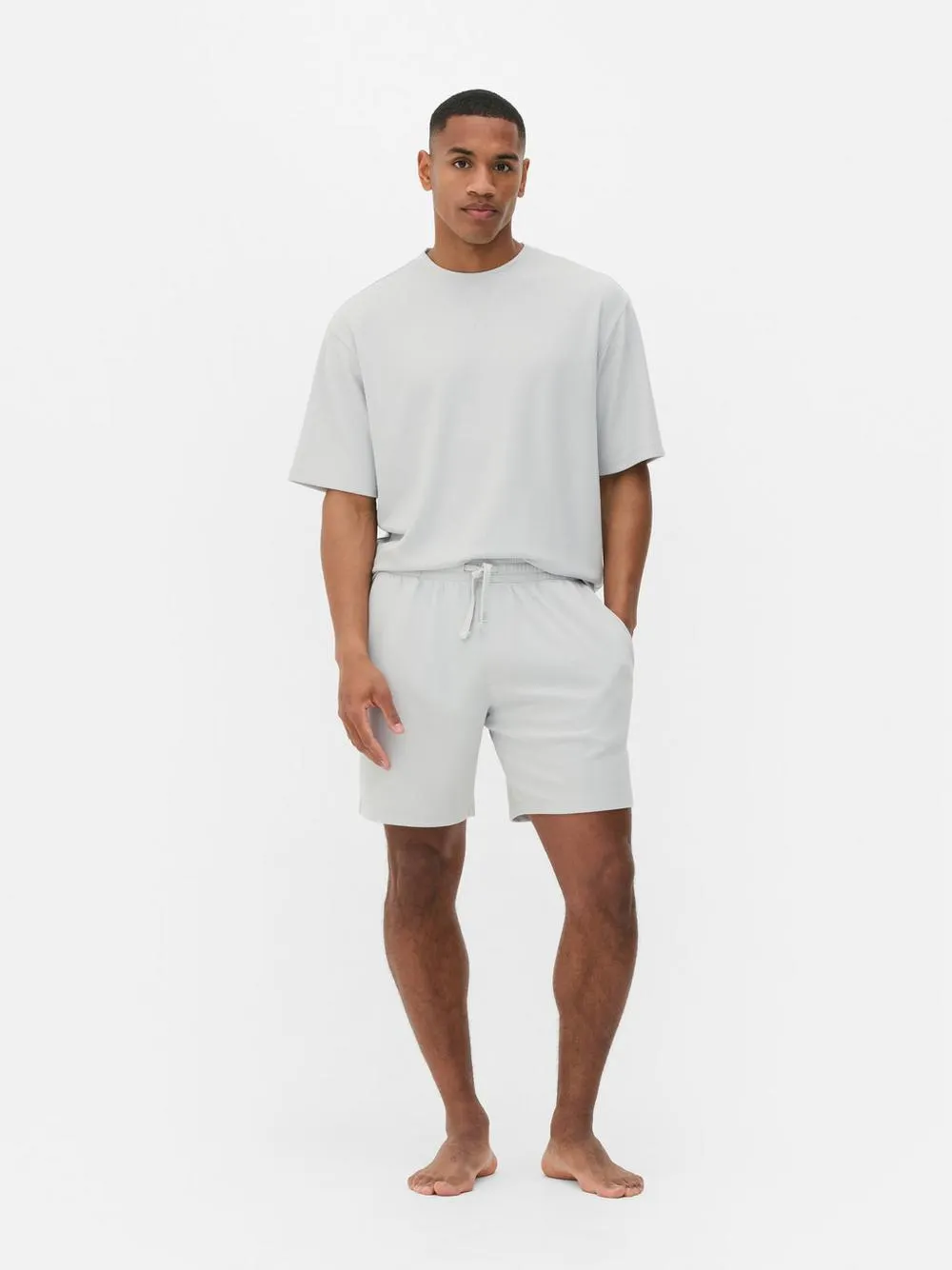 Textured Drawstring Shorts