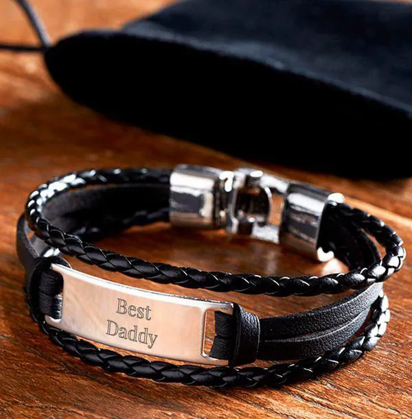 Best Daddy Personalised Men's Bracelet