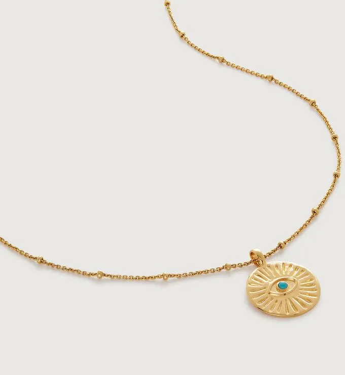 Talisman Evil Eye Fine Beaded Chain Necklace