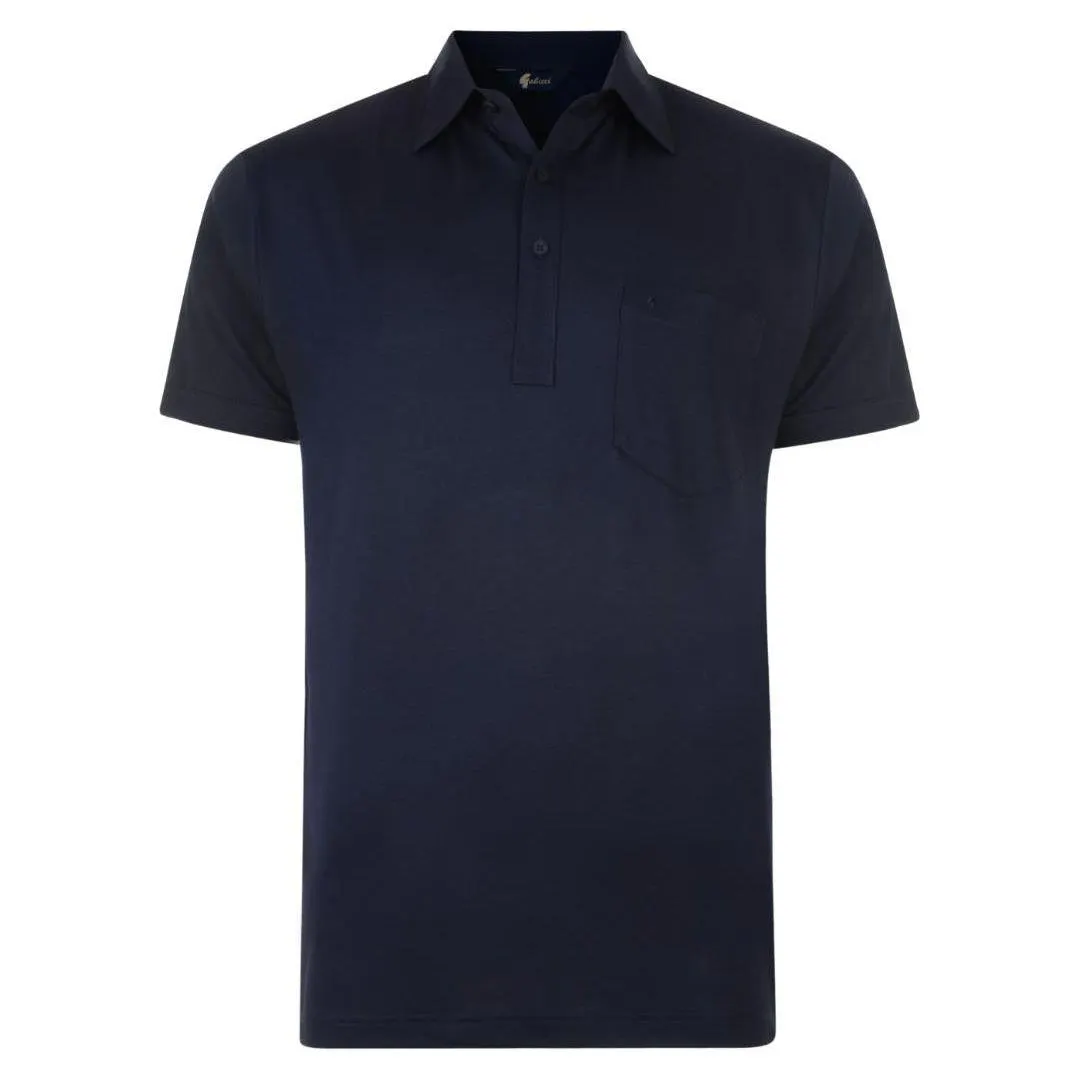Gabicci Plain Jersey Polo Shirt - Navy