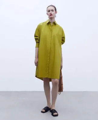 Cotton shirt dress