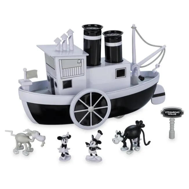 Mickey and Minnie Steamboat Willie Disney100 Decades Musical Boat