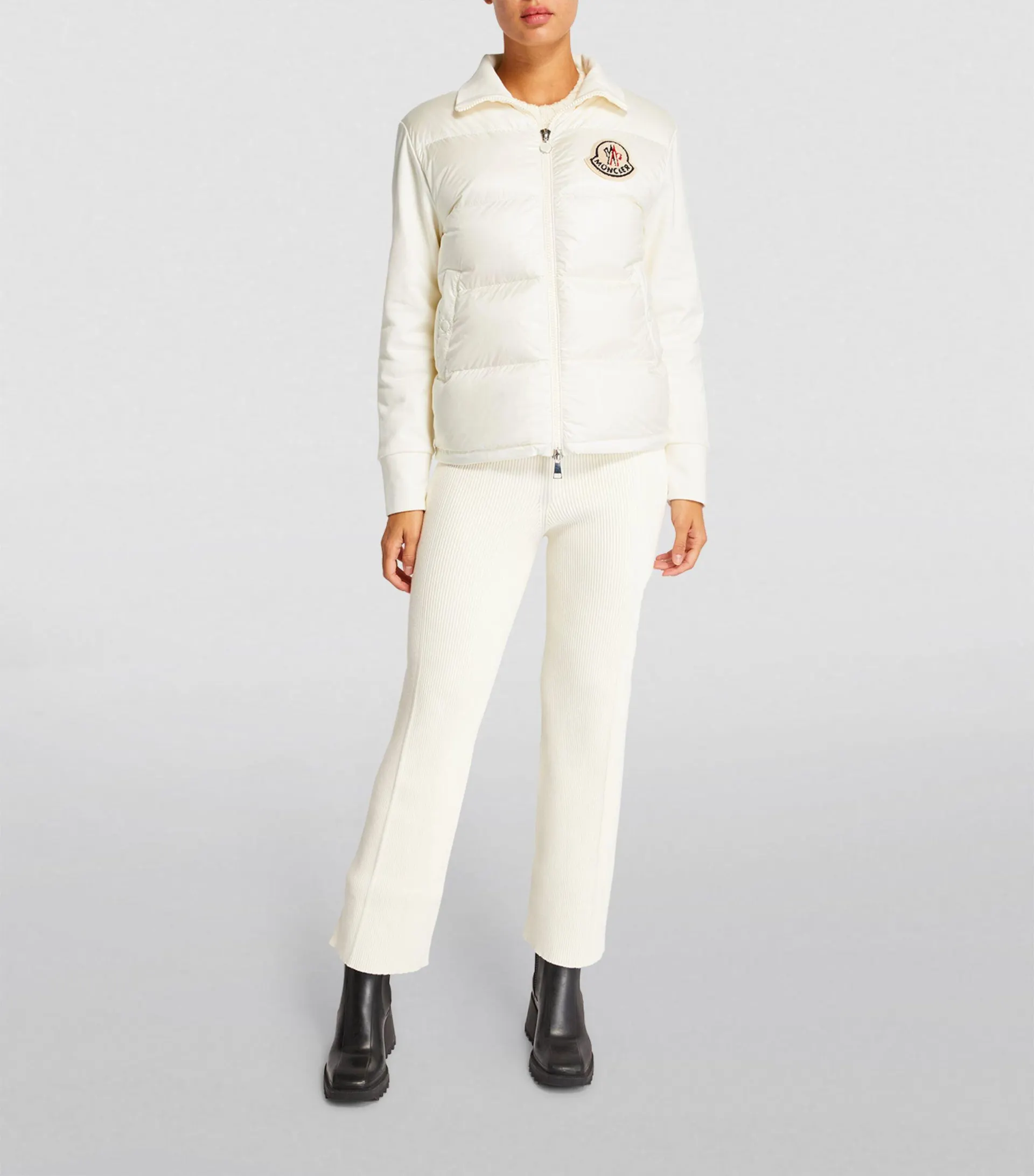 Down-Filled Quilted Cardigan