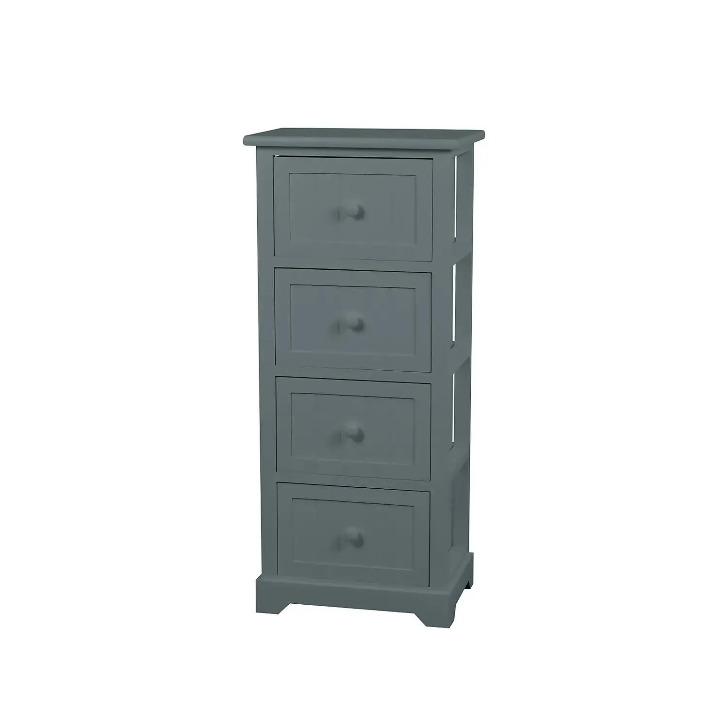 Classic Grey 4 Drawer Bathroom Storage Unit