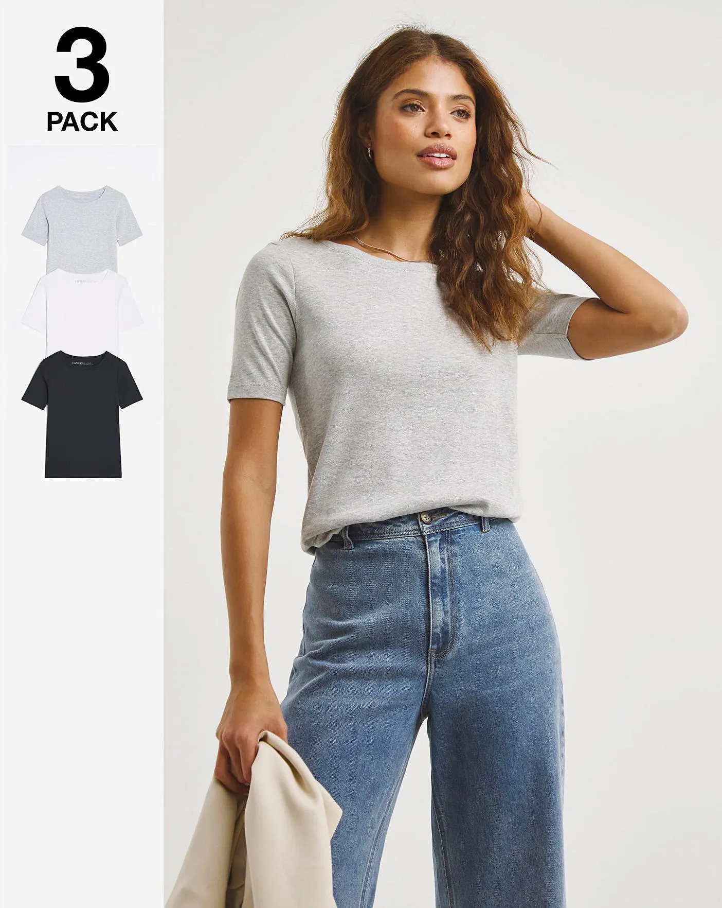 3 Pack Crew Neck T-Shirts