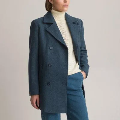 Double-Breasted Herringbone Coat