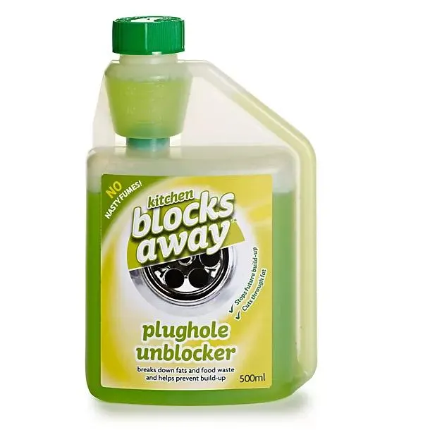 Kitchen Blocks Away Sink Plughole Unblocker 500ml