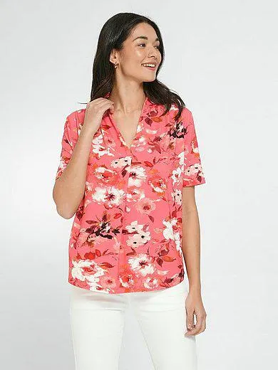 Jersey blouse with short sleeves