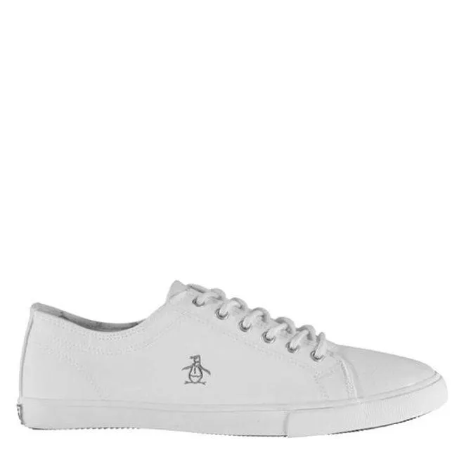Original Penguin Mens Brewton PU Trainers in White