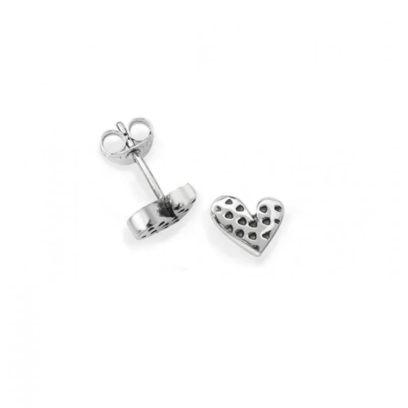 Dotty Heart Studs