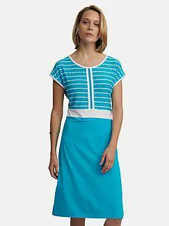 Dress with drop shoulder