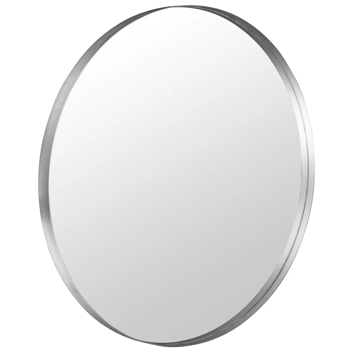 Large Round Mirror - Silver