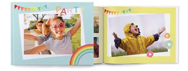 Fluffy rainbow clouds