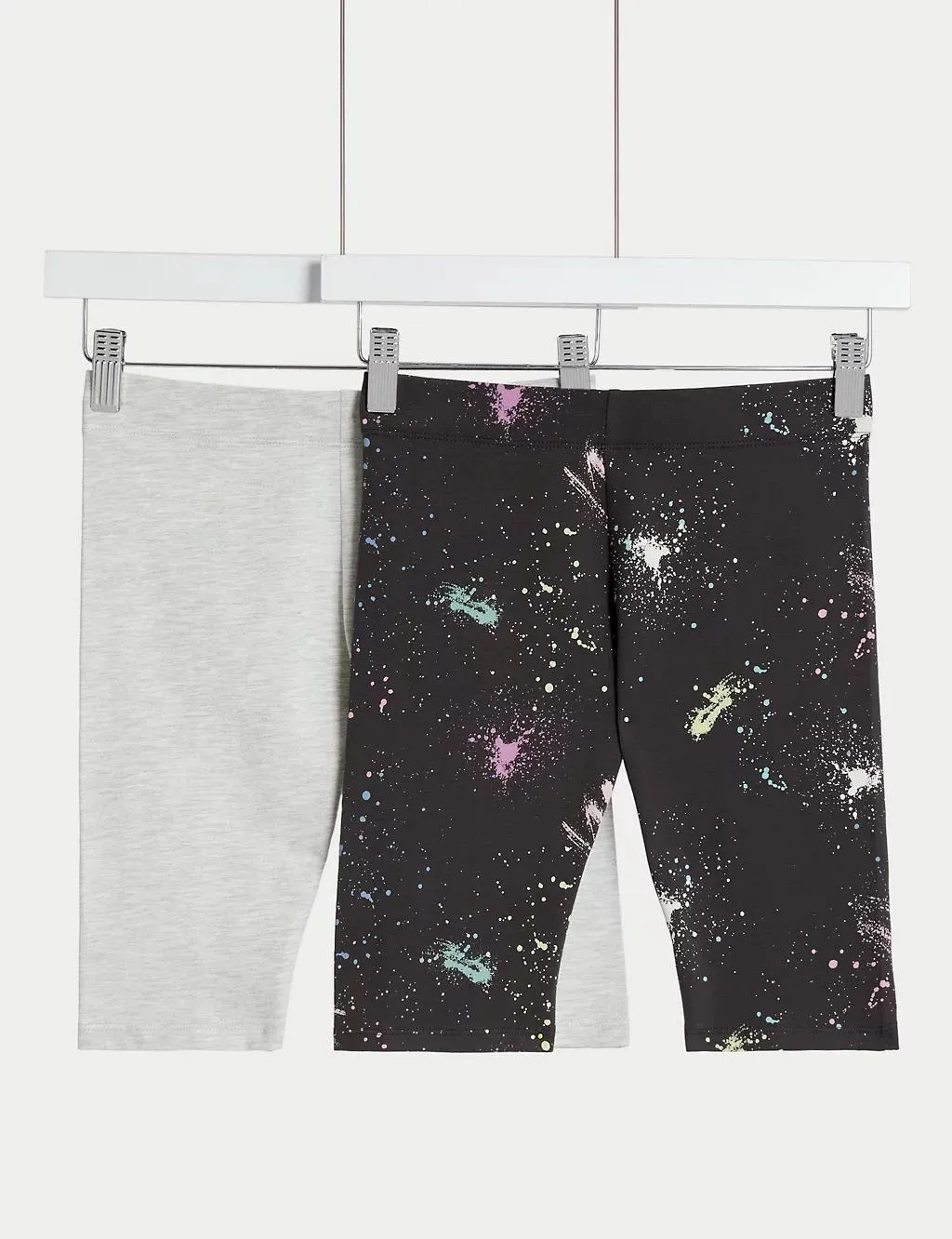 2pk Cotton Rich Cycling Shorts (6-16 Yrs)