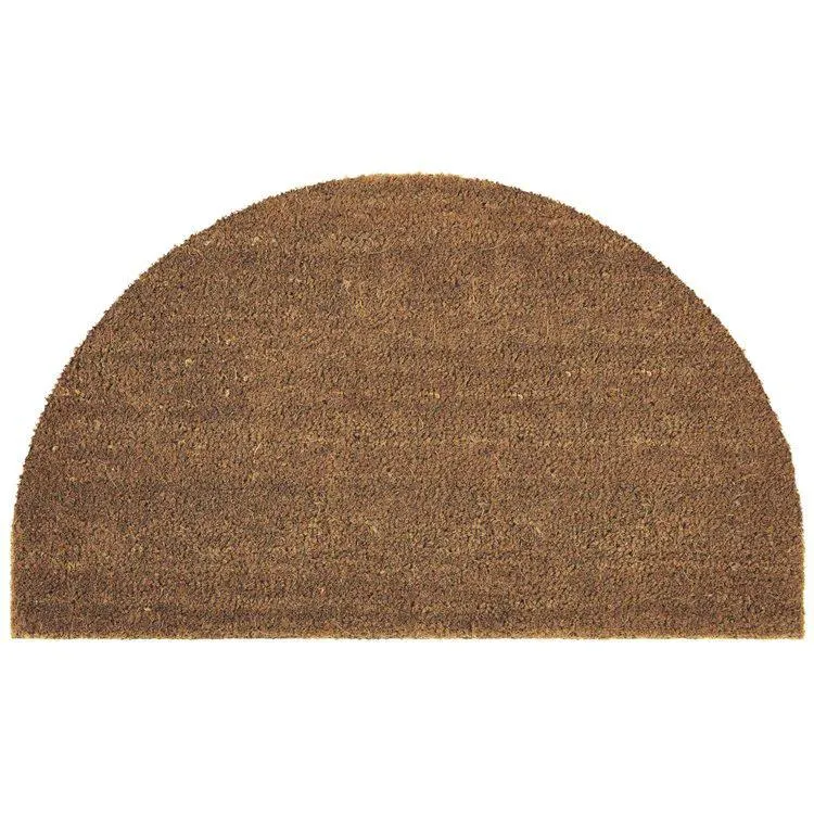 Coir Door Mat Plain Half Moon