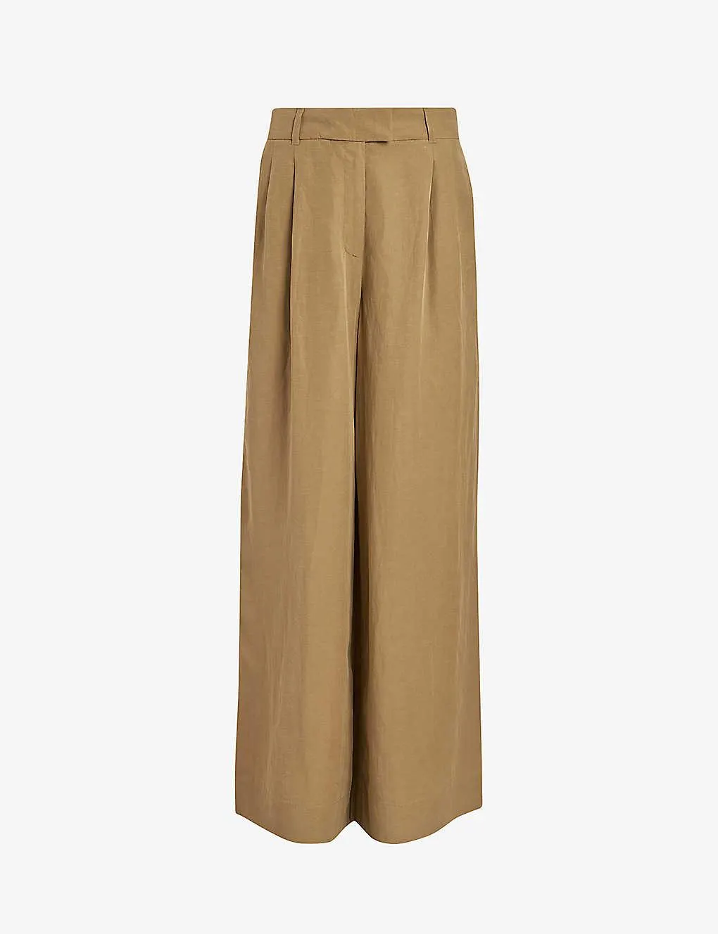 Deri Lyn wide-leg mid-rise woven trousers