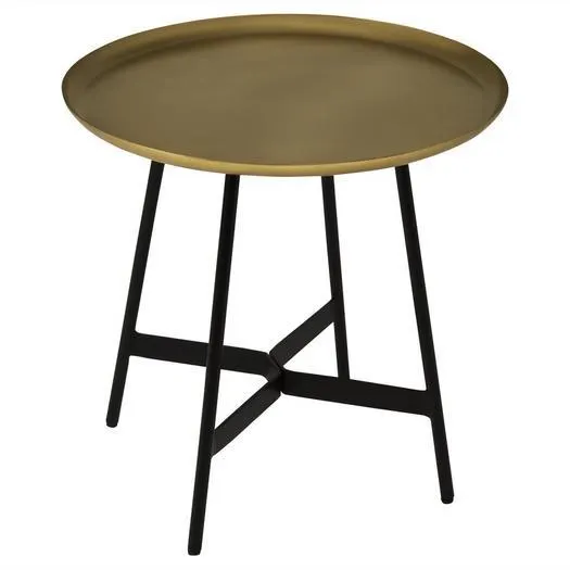Amichi Brass Round Side Table