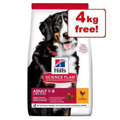 18kg Hill's Science Plan Adult/Puppy Dry Dog Food - 14kg + 4kg Free!*