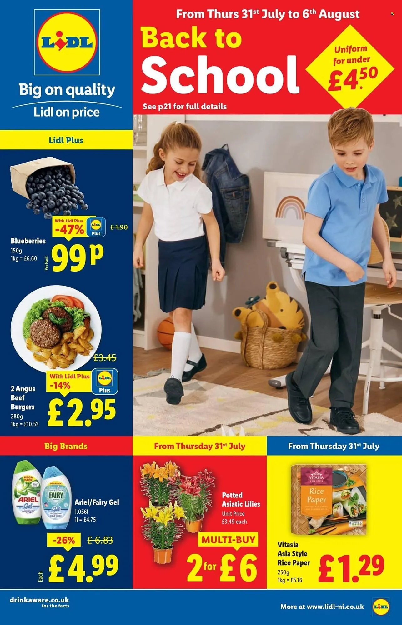 Lidl leaflet from 31 July to 6 August 2025 - Catalogue Page 1