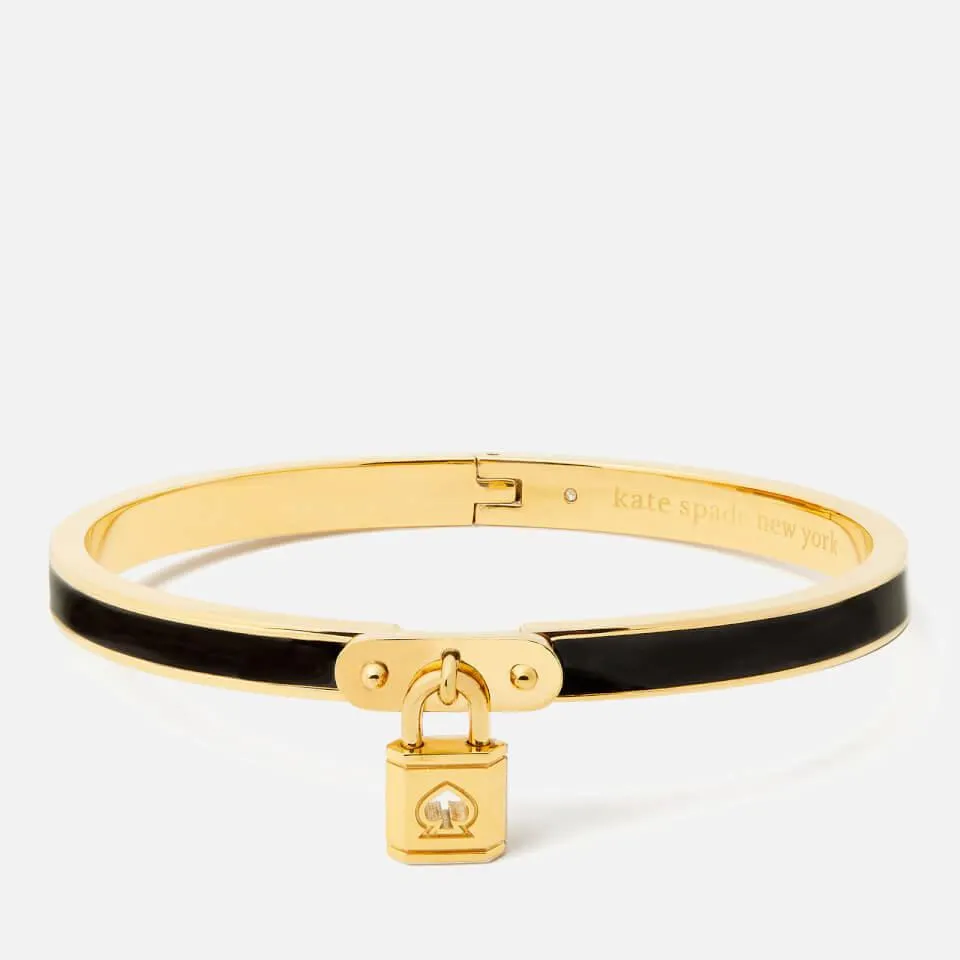 Kate Spade New York Women's Lock And Spade Charm Bangle - Black