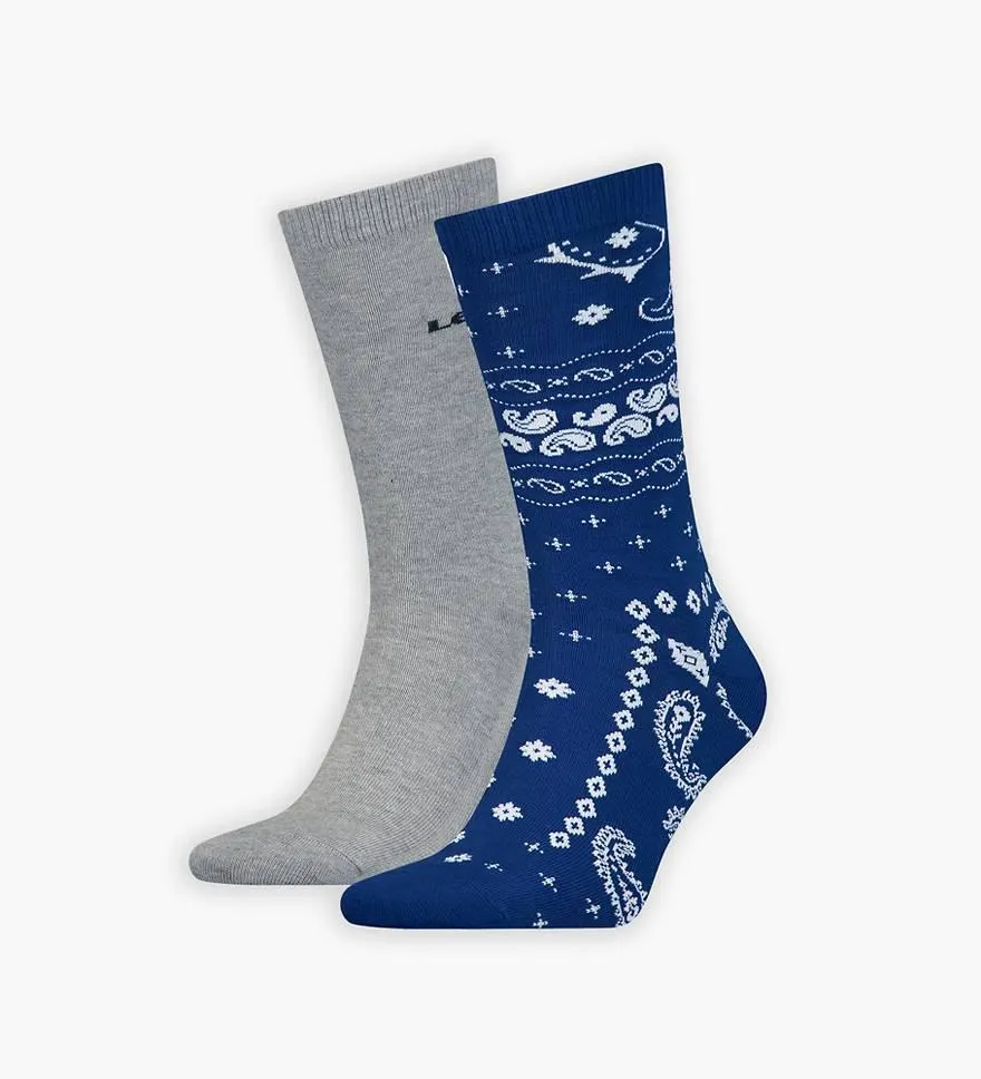 Levi's® Regular Cut Bandana Socks - 2 Pack