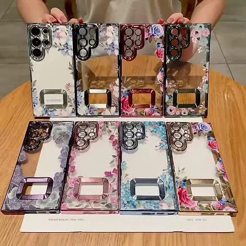 Phone Case For Samsung Galaxy Back Cover S23 Ultra Plus S23 S22 S22 Plus Ultra Plating Full Body Protective Four Corners Drop Resistance Graphic TPU