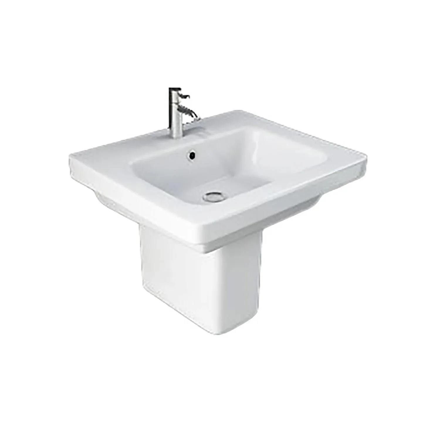Bathstore Falcon 550mm White Basin and Semi Pedestal