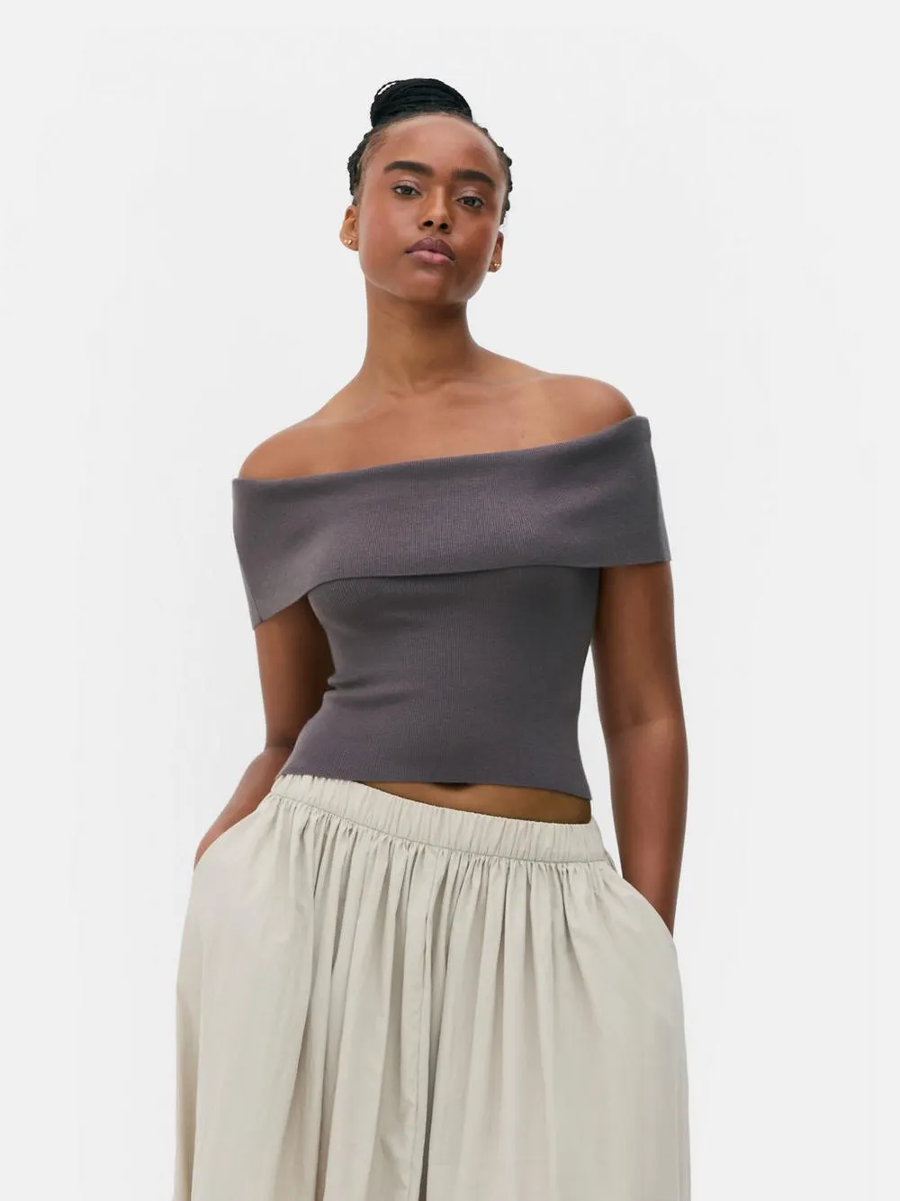 Short Sleeve Bardot Top