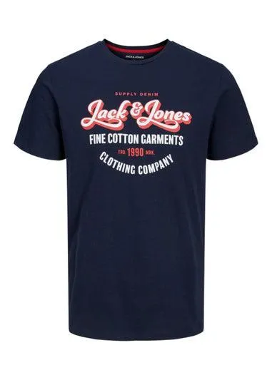 Jack & Jones Junior Navy Logo T-Shirt (6-16yrs) - Age 6 Years