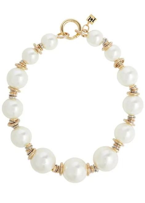 Miranda faux pearl-embellished necklace