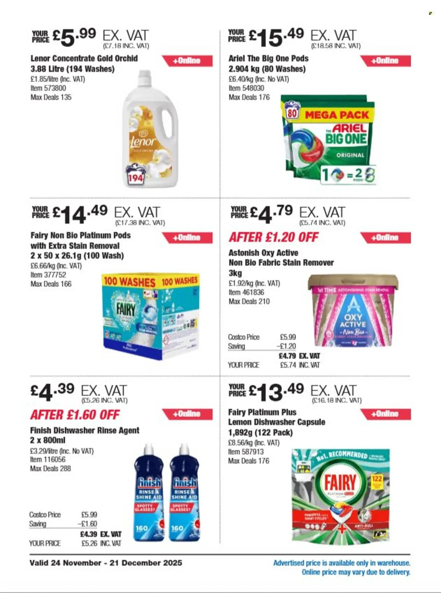 Costco leaflet from 24 November to 21 December 2025 - Catalogue Page 34