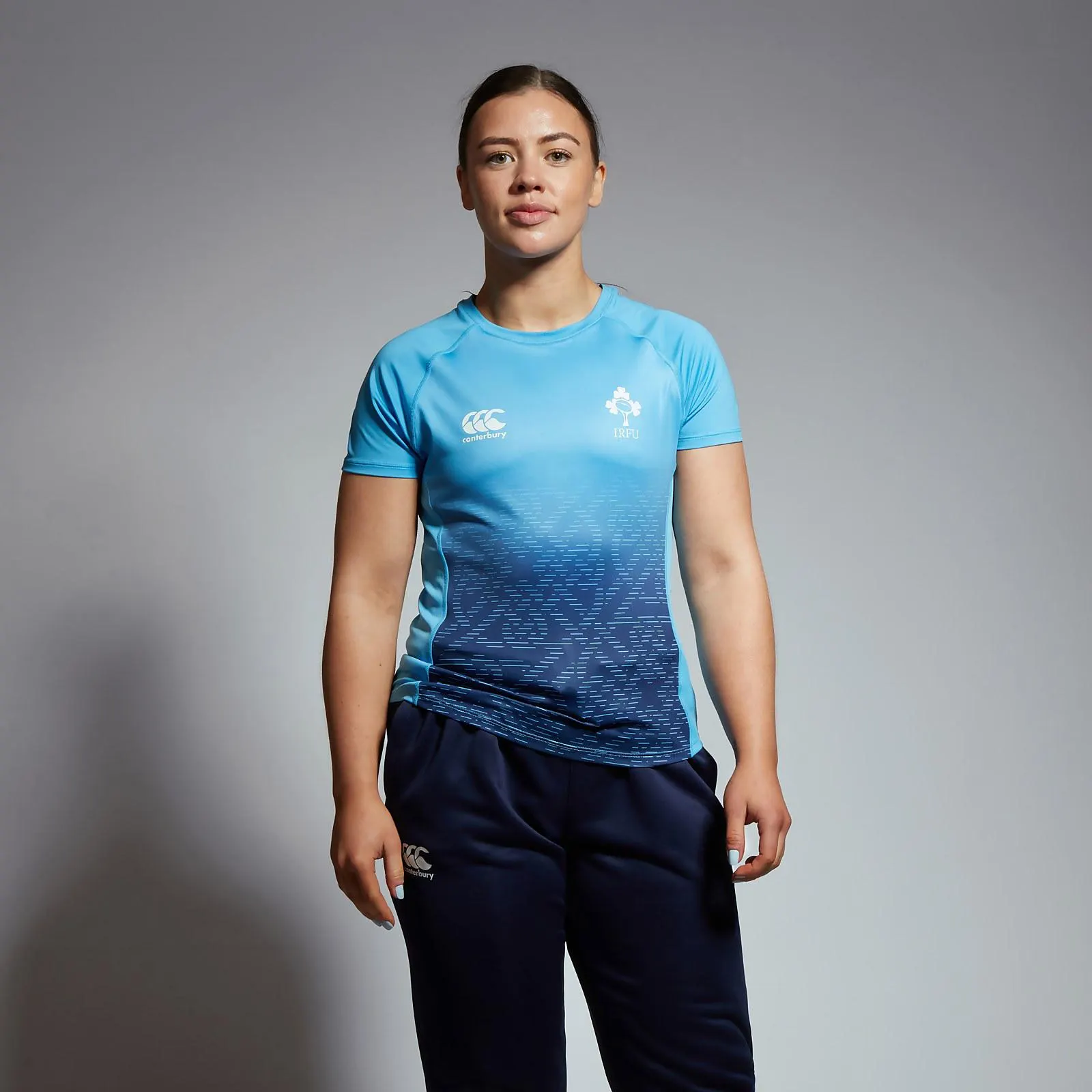 WOMENS IRELAND SUPERLIGHT TRAINING T-SHIRT BLUE