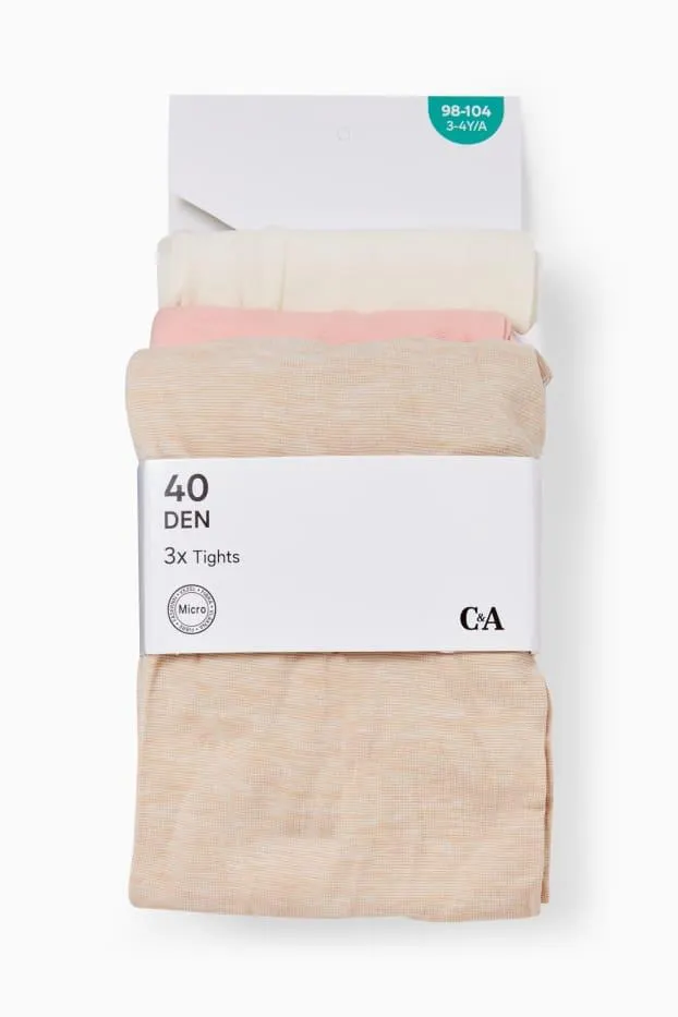 Multipack of 3 - tights - 40 denier