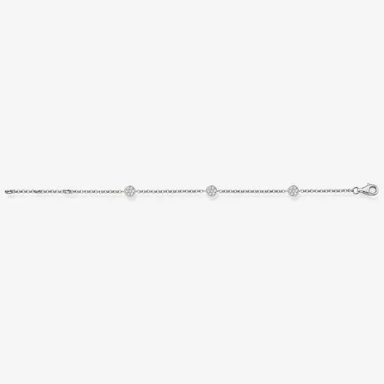 Silver Multi Cubic Zirconia Disc Bracelet