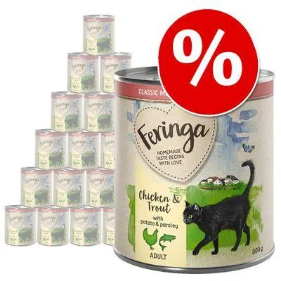 24 x 800g Feringa Classic Meat Menu Wet Cat Food - Special Price!*