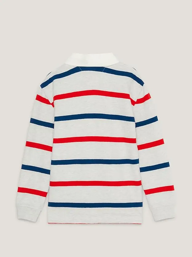 Rugby Stripe Long Sleeve Regular Fit Polo