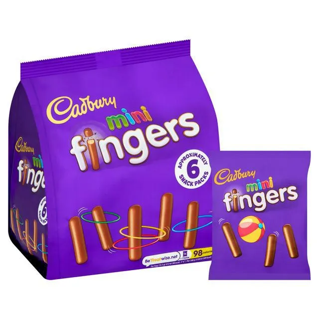 Cadbury Chocolate Mini Fingers x5 115g