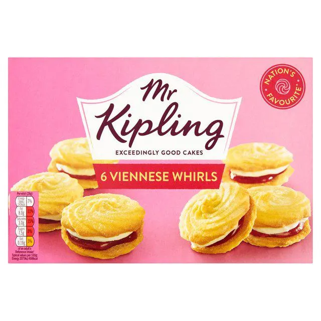 Mr Kipling Viennese Whirls 6 per pack