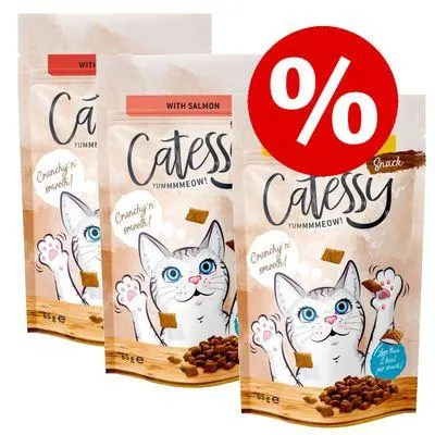3 x 65g Catessy Crunchy Cat Snacks Trial Mix - Special Price!*