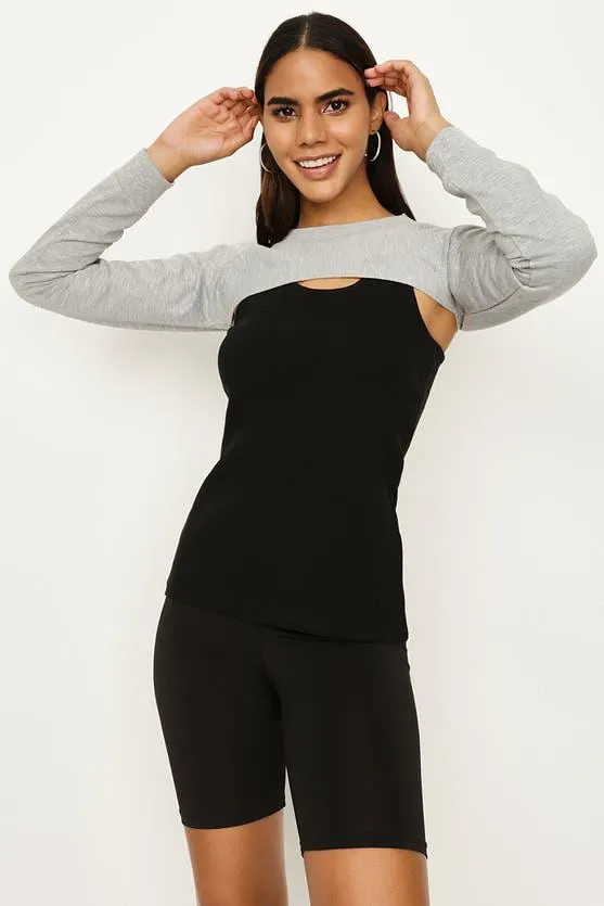 Grey Arm Warmer Sweat