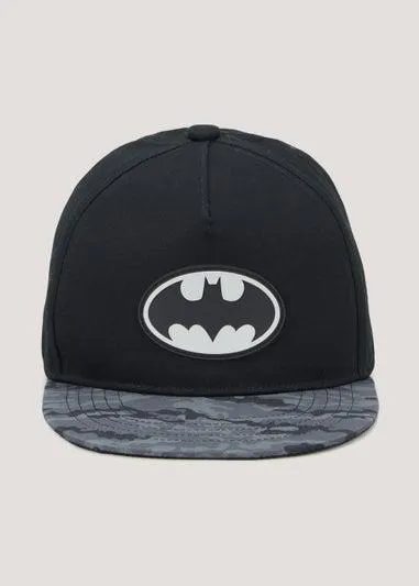 Kids Black DC Batman Cap (3-10yrs) - Age 3 - 6 Years