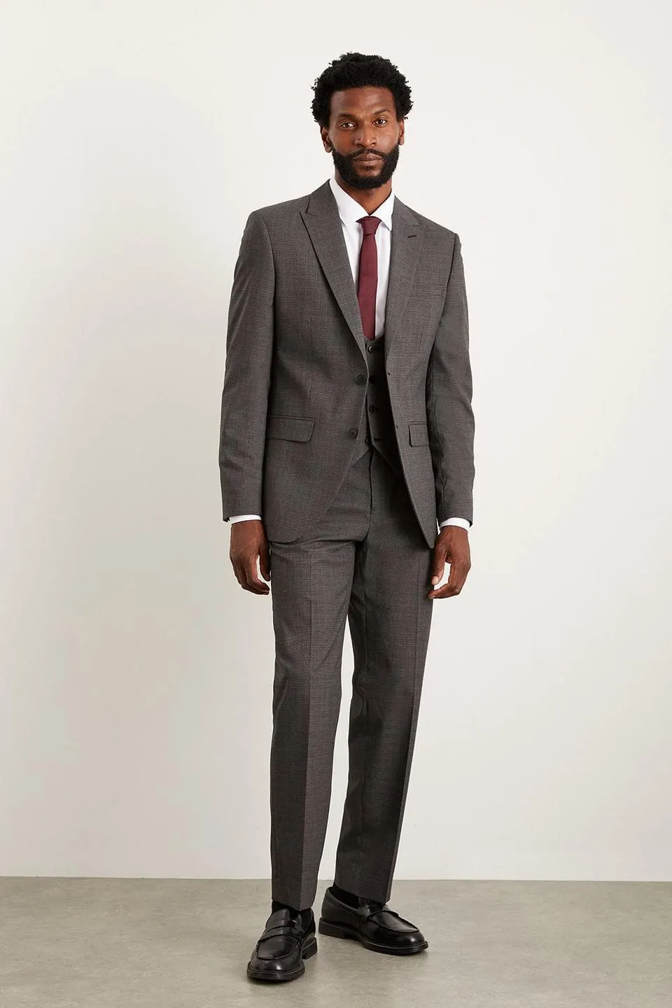 Tailored Fit Charcoal Suit Jacket