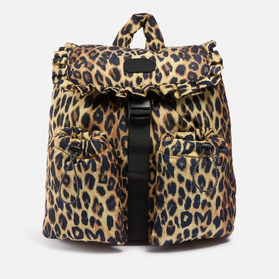 Damson Madder Frill Leopard-Print Shell Backpack