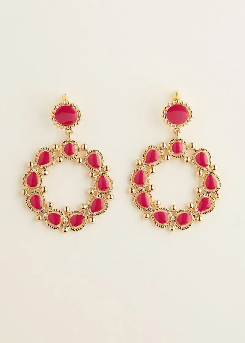 Enamel Drop Earrings